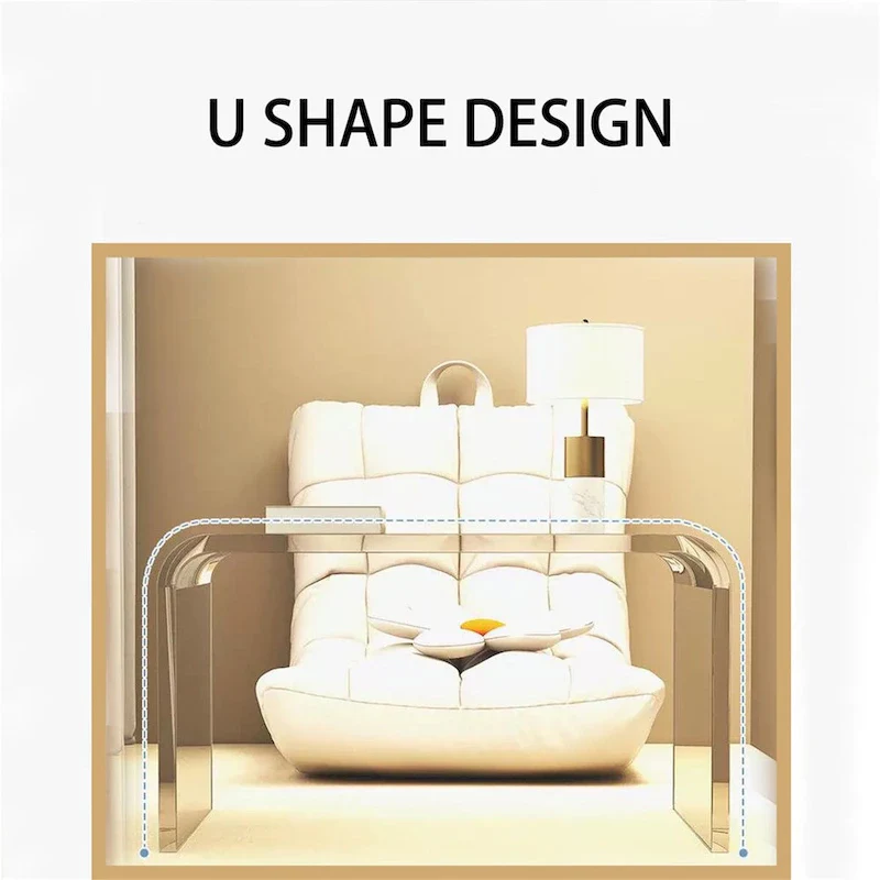 Acrylic Sofa Side C Shaped Table