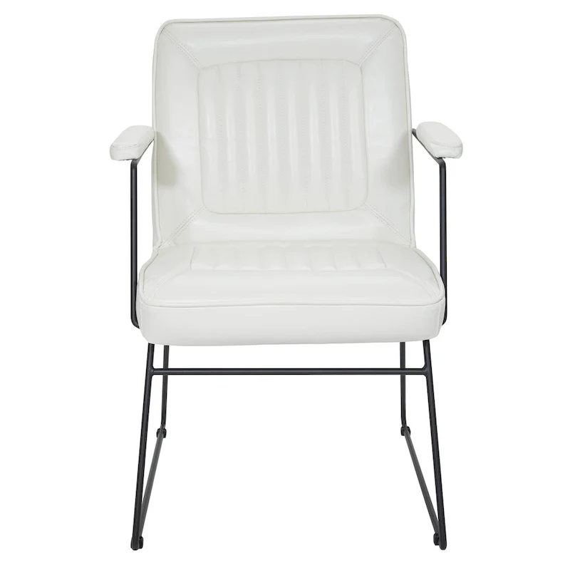 Teigen Faux Leather Chair with Sled Base