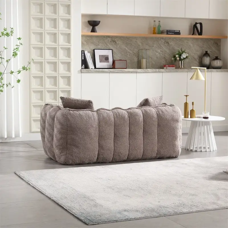 Modern Chenille Recliner Sofa with High Resilience Foam