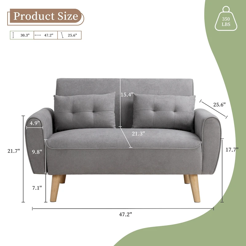 Futzca 47 Modern Loveseat Sofa