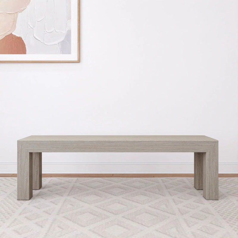 Plank and Beam Solid Wood Modern Dining Bench - 61