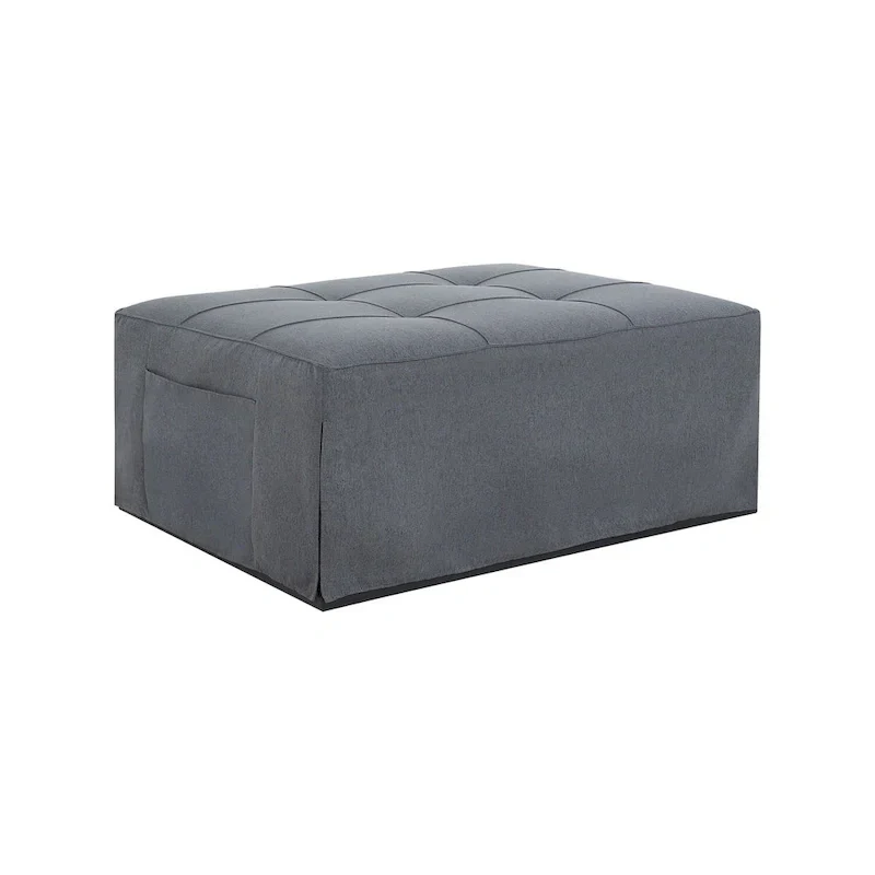 Sleeper Chair Bed, 4 In 1 Multi-Function Convertible Ottoman Bed, Breathable Linen Bed Chair, Convertible Sofa Bed