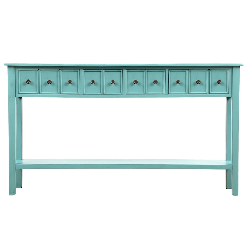 Merax Rustic 4-drawers Long Entryway Console Table