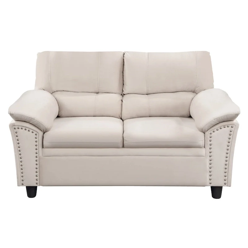 Mid-century Modern Upholstered Velvet Sofa Set with Armchair, Loveseat, 3-Seater Sofa