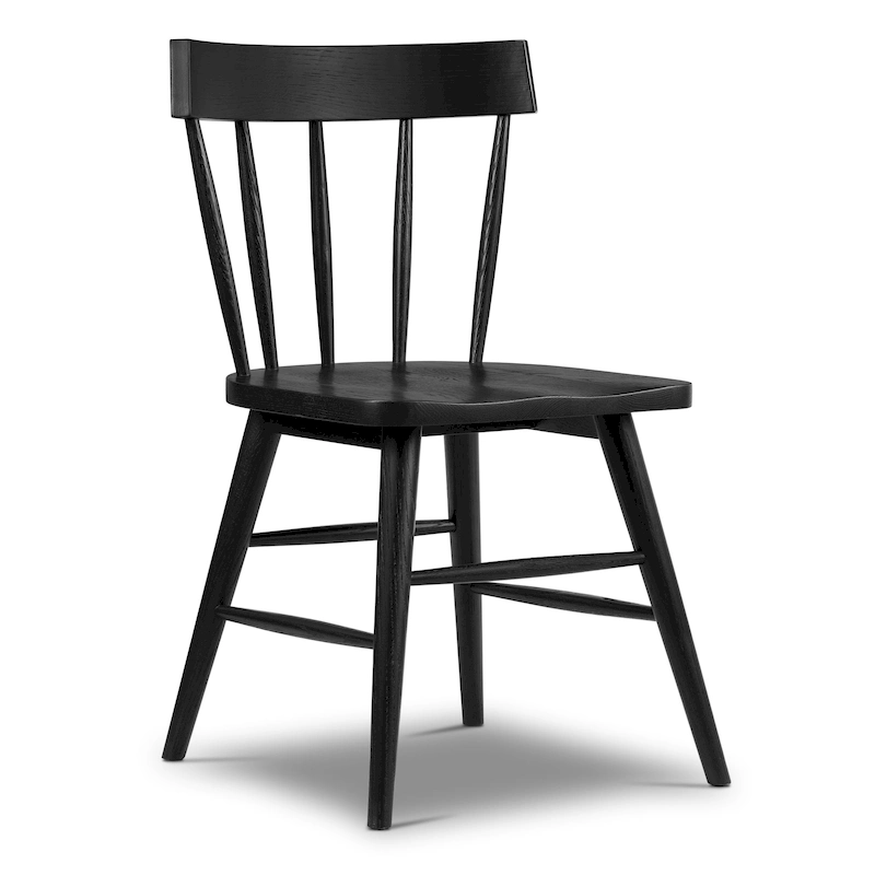 Poly & Bark Hava Dining Chair - Solid Oak Wood with Spindle-Back