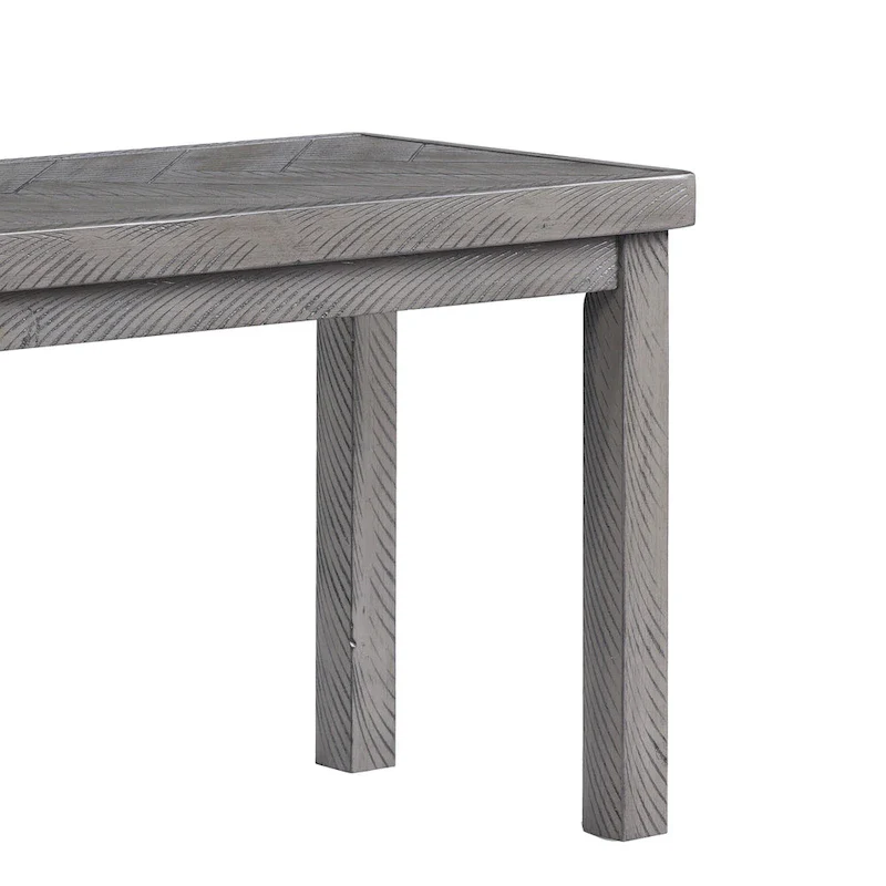 Chevron Pattern 44 Length Wooden Entryway Dining Bench