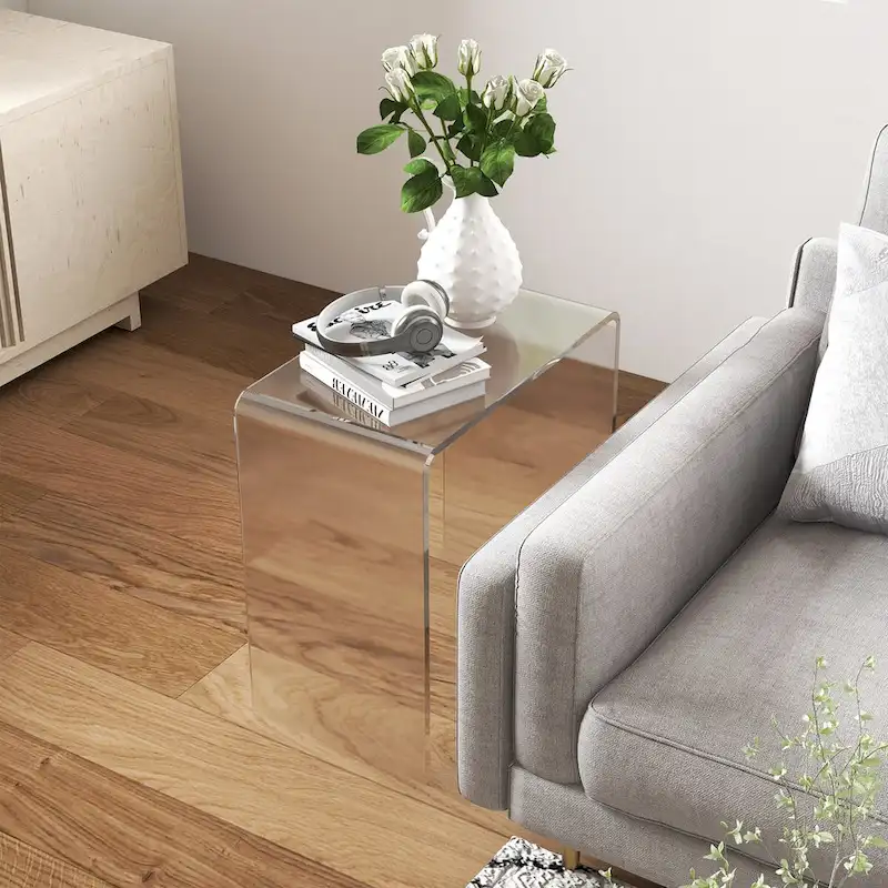 21 Long Rectangle All Acrylic 15mm Thick Waterfall Coffee Table