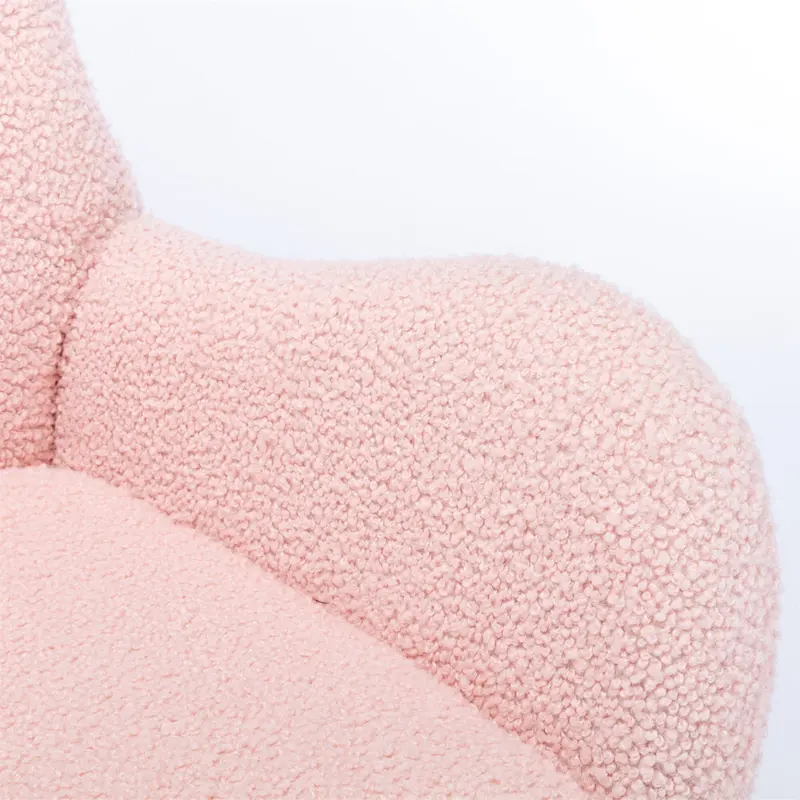 Velvet Fabric Padded Seat Rocking Chair