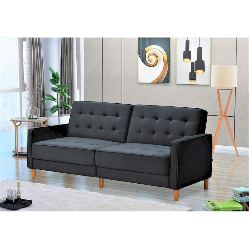 Tufted Velvet Sofa Bed Sleeper
