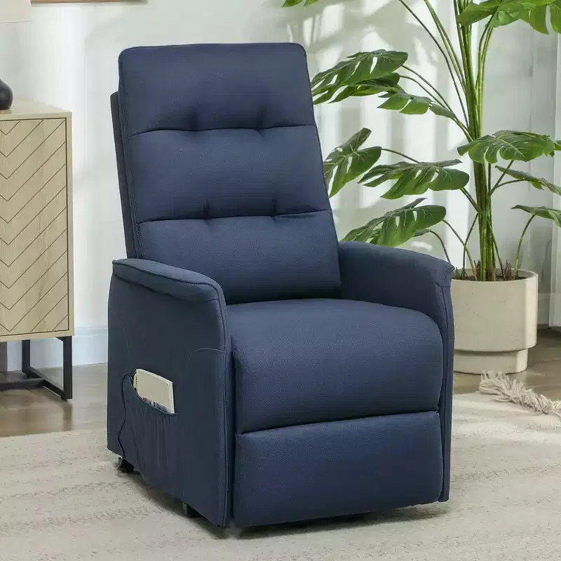 HOMCOM Power Lift Recliner Chair, Electric Reclining Chair with Remote, Side Pockets, Pocket Spring, Tufted Back, Quick Assembly