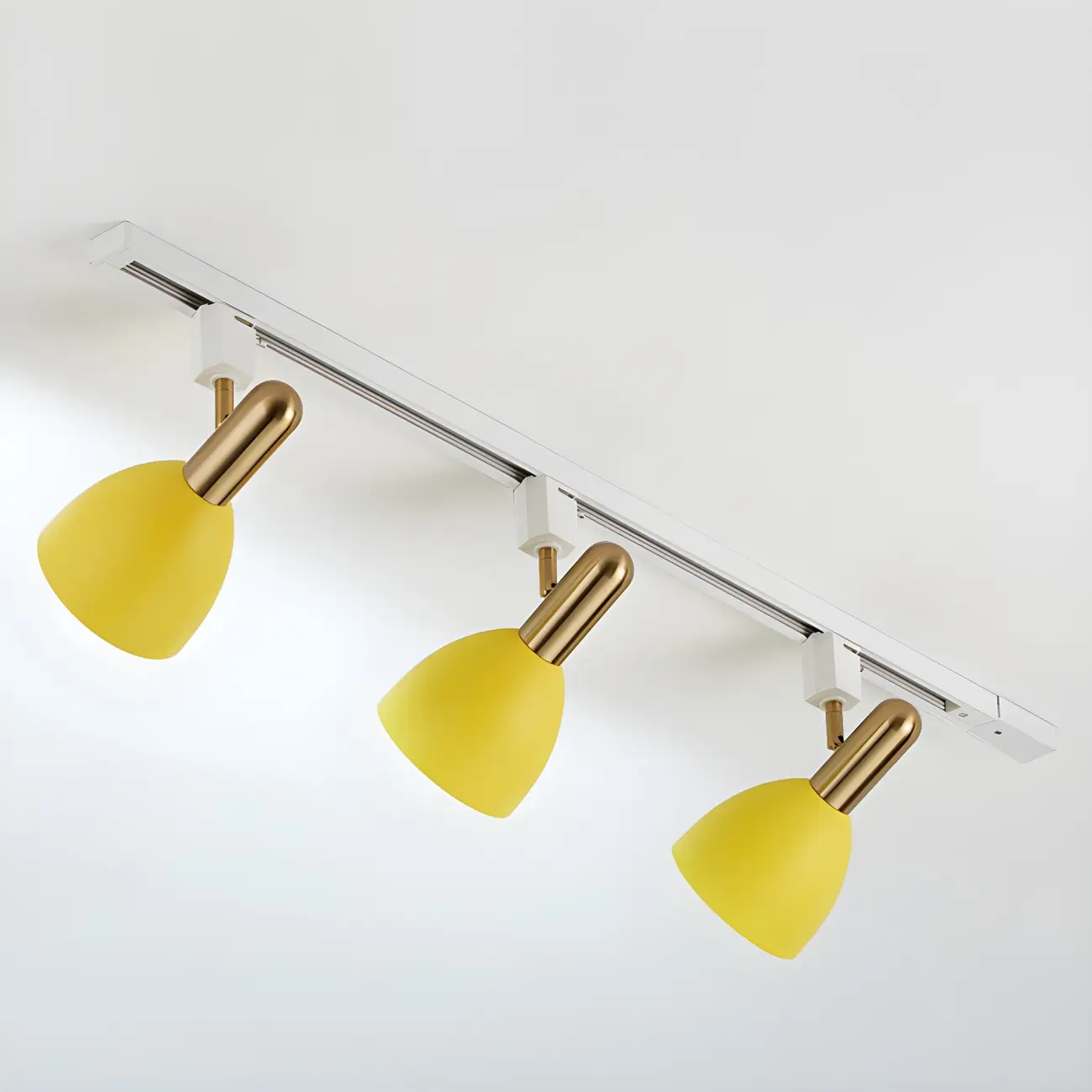 4-Light Modern Metal Dome Shade Slidable LED Track Light