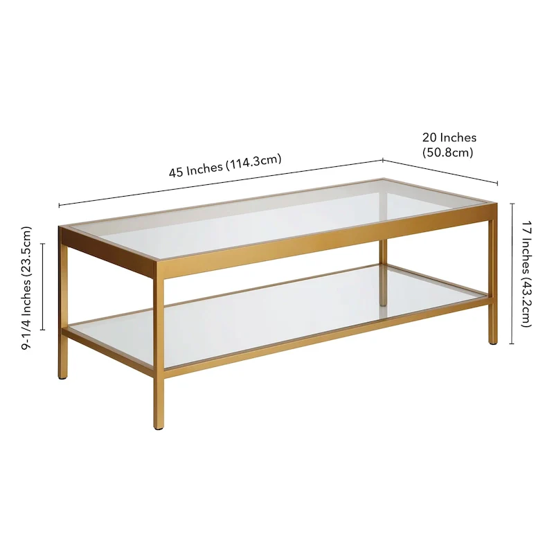 Metal and Glass Coffee Table