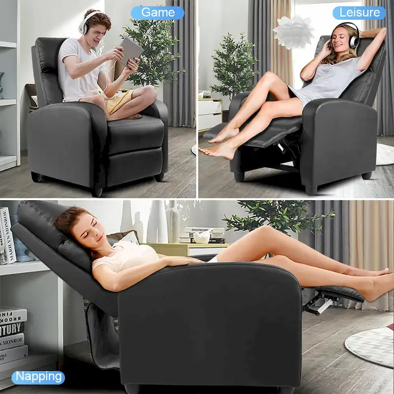 Massage Recliner Push Back Reclining Chair Home Theater Recliner Armchair