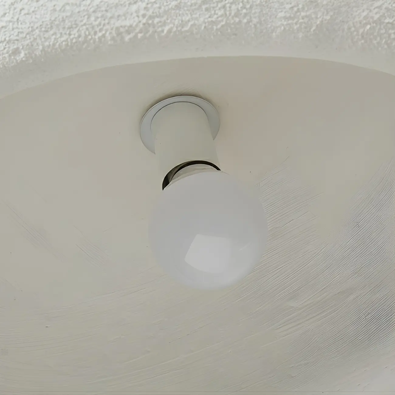 Art Deco Modern White Resin Dome Hanging Pendant Light