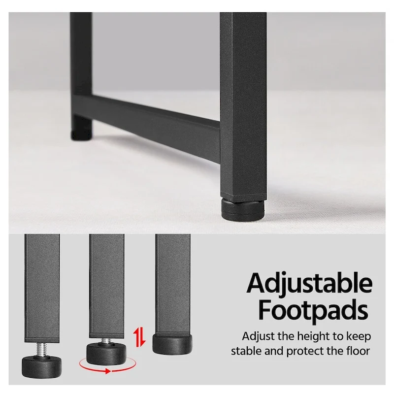 Yaheetech 47.5-inch Home Office Computer Desk with Power Outlet and Elevated Bookshelf