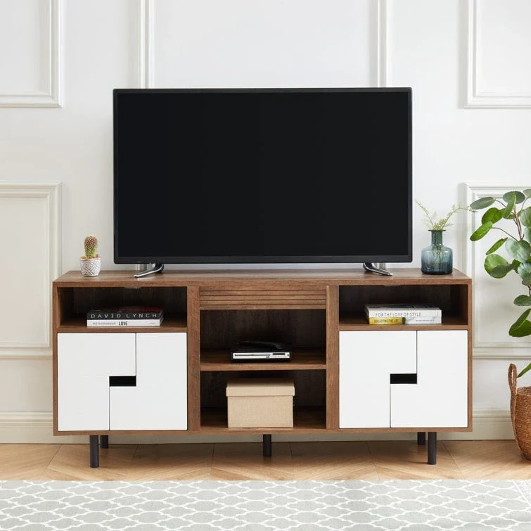 60 Wood Media Console TV Stand Classic Entertainment Center