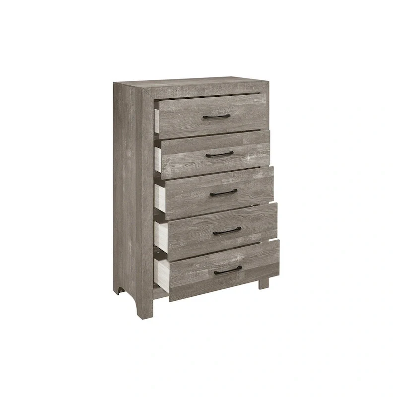 Tabina 3 Piece Gray Modern Panel Bedroom Set