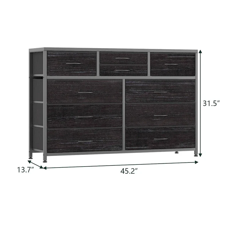 10-Drawer Dresser with TV Stand Top