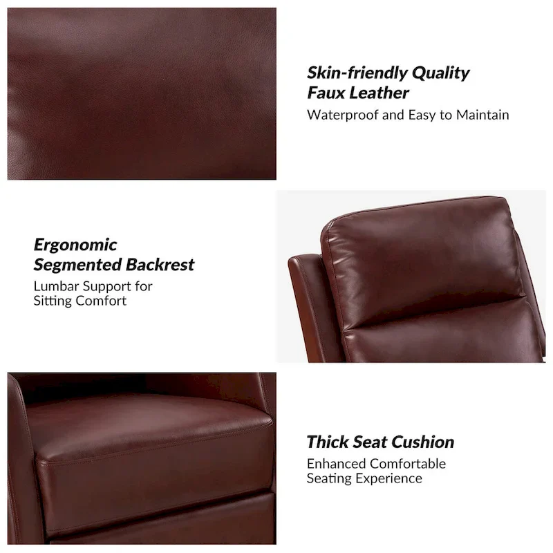 Esteban Swivel Recliner with Tufted Back Set of 2 by HULALA HOME