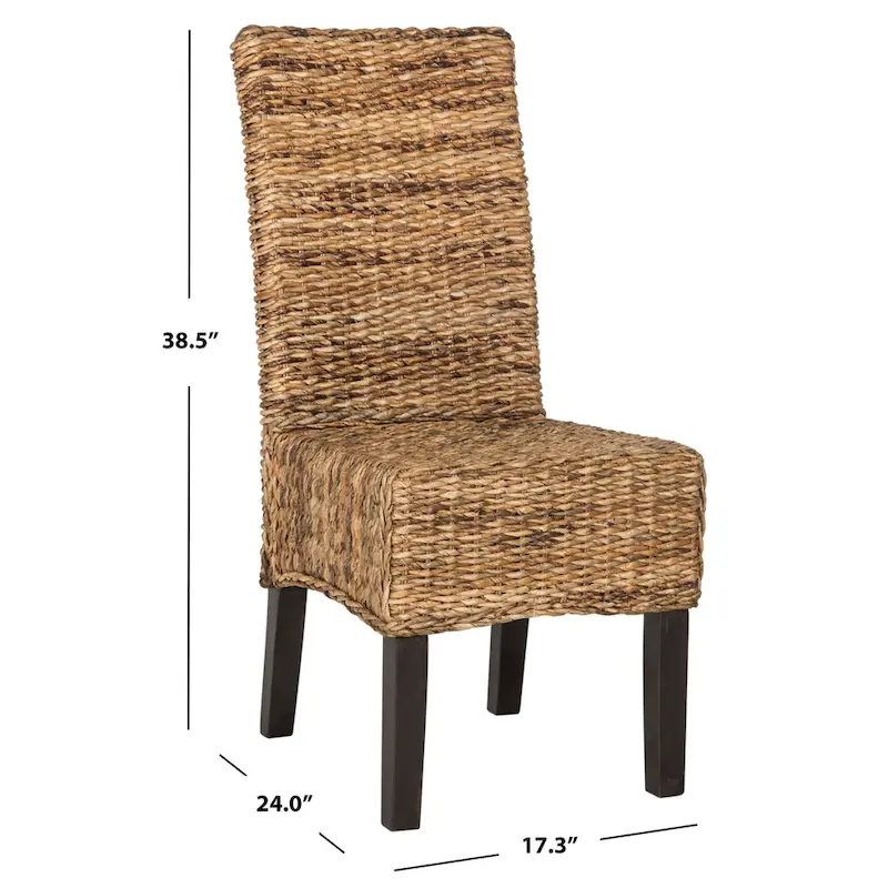 SAFAVIEH Meline Natural Dining Chair (Set of 2) - 17.3 x 24 x 38.5 - 17Wx24Dx39H