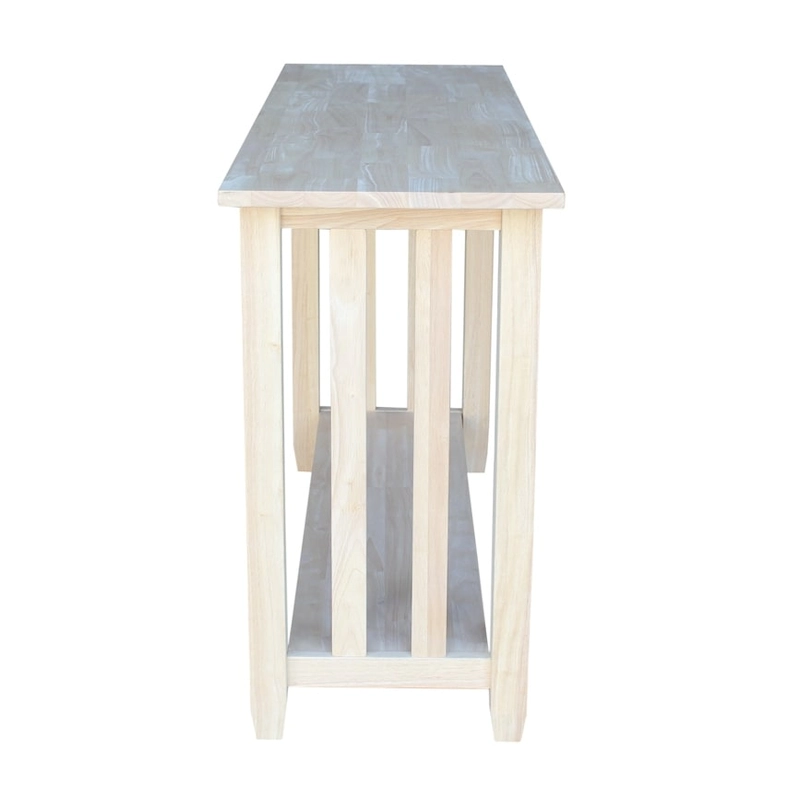 The Gray Barn Moonshine Unfinished Mission Console Table