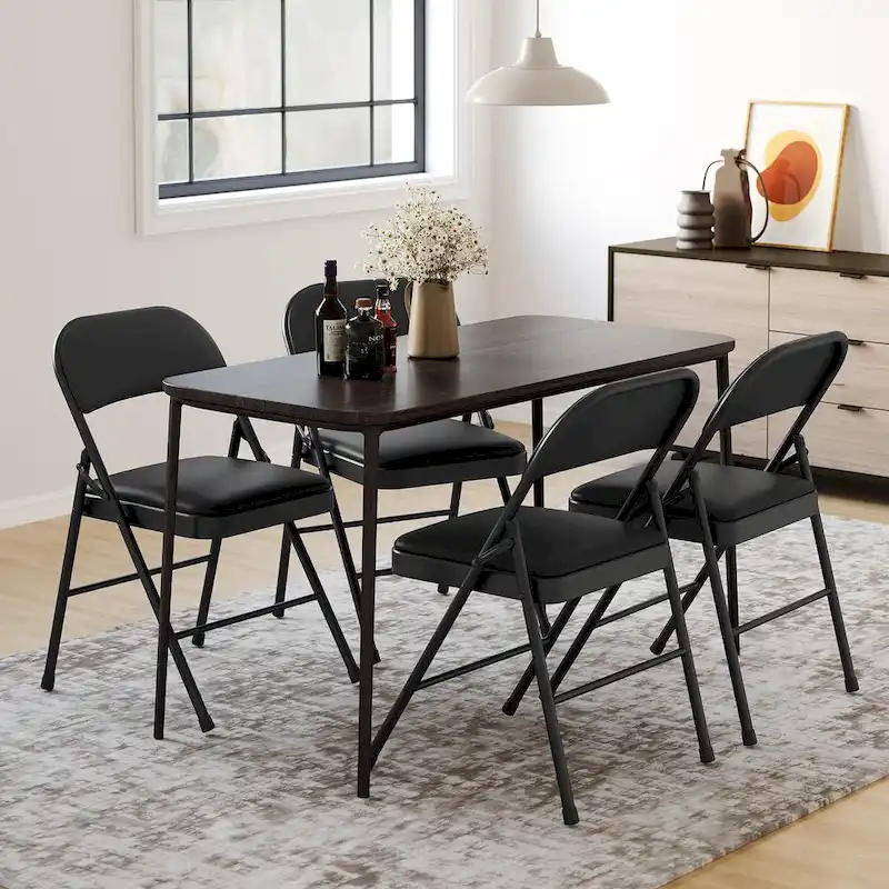 Folding Chairs 2/4 Pack With Padded Cushion and Back