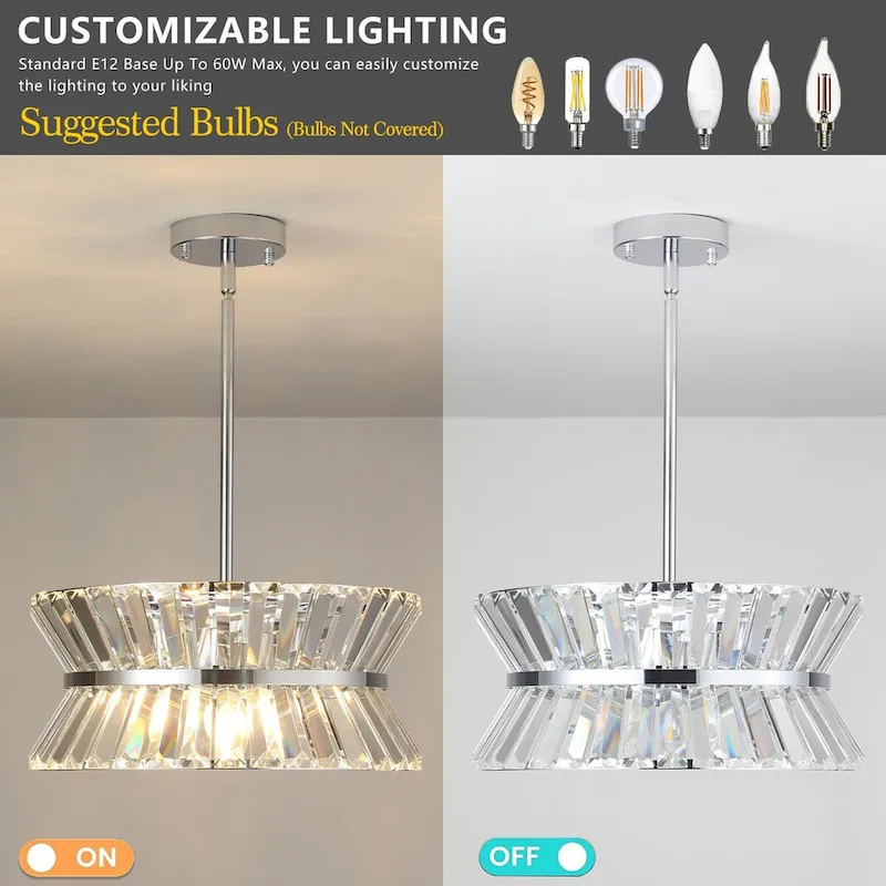 LARGE CHANDELIER CRYSTAL LAMP Modern AND LUXURIOUS STYLE