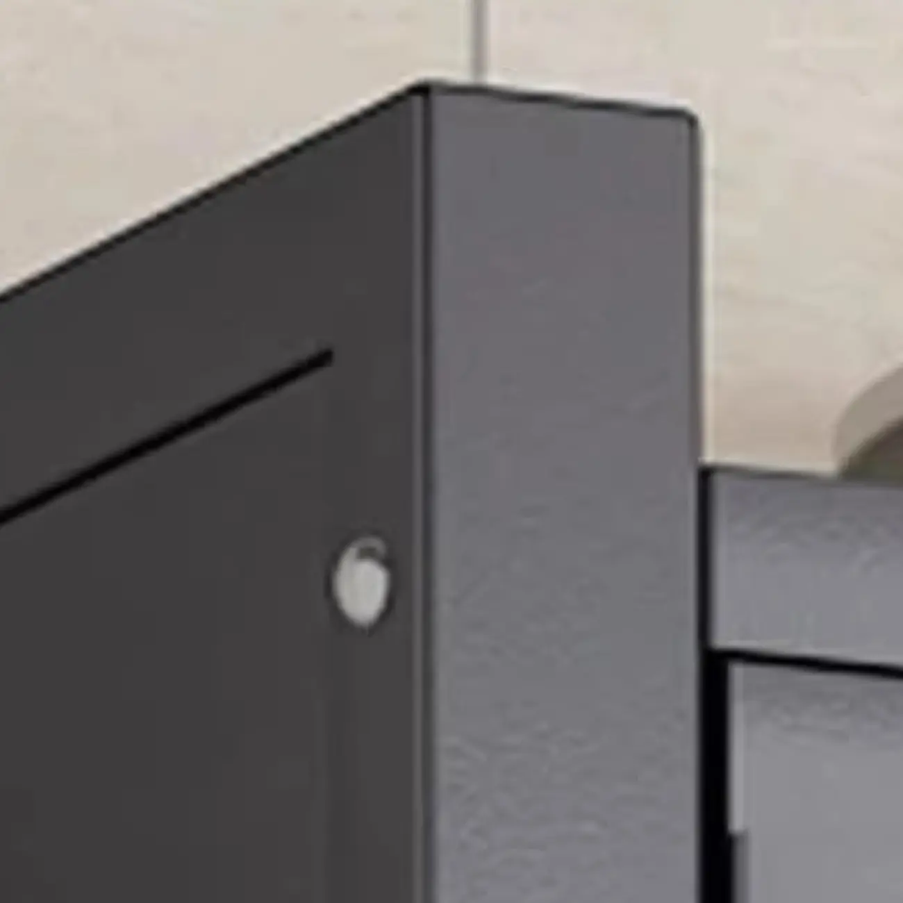 Modern Metal Adjustable Shelving Narrow Sideboard