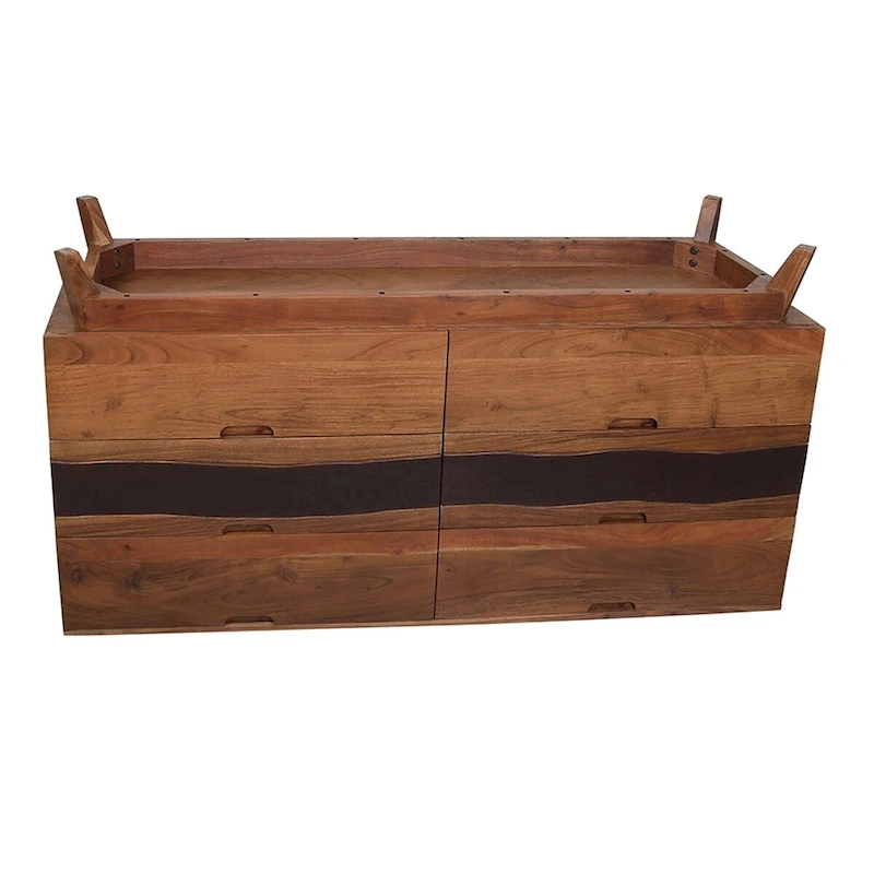 59x16.5x31 Six Drawer Sideboard,Wood Nightstands