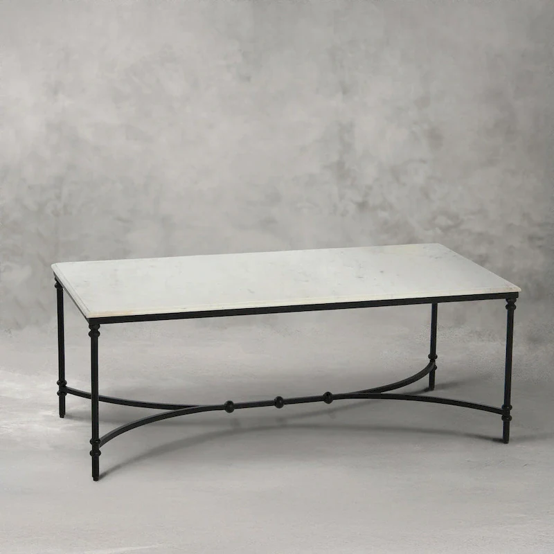 Libertine Genuine Marble and Metal Coffee Table