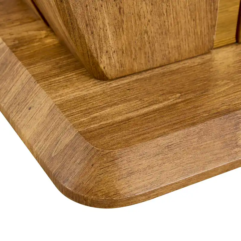 23.6 Square Coffee Table with Gold-Tone Leg Strips