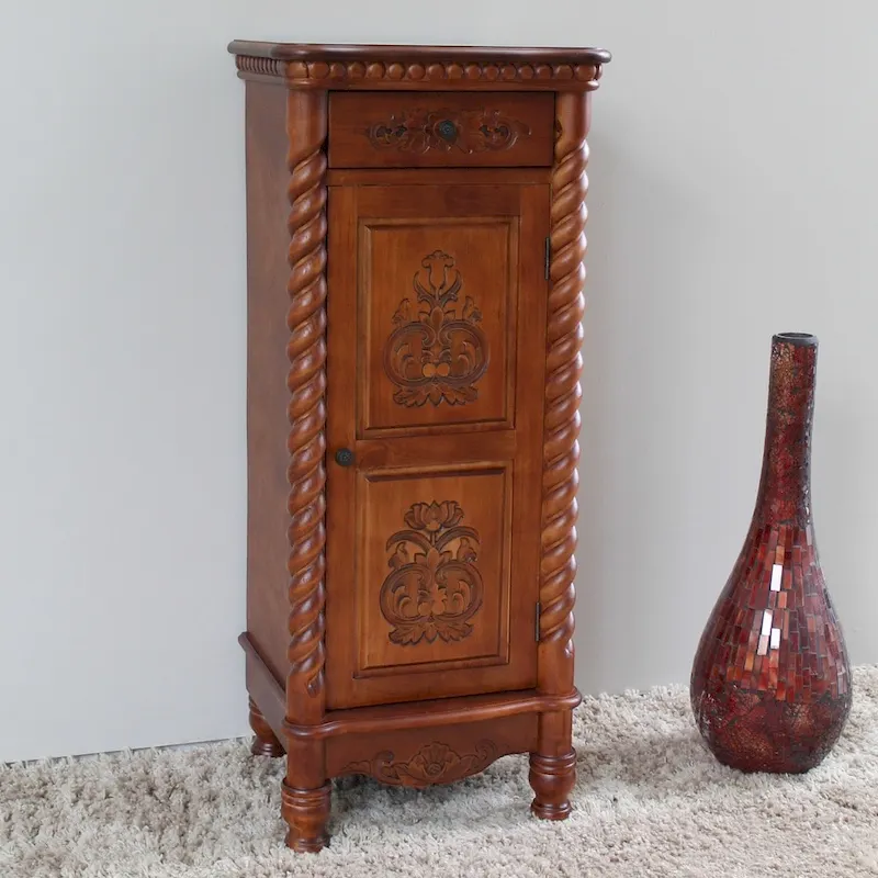 Windsor Carved Wood Telephone Cabinet