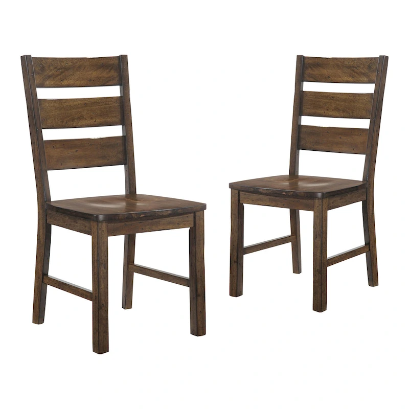 Mass Rustic Walnut Solid Wood 7-Piece Dining Set by Furniture of America