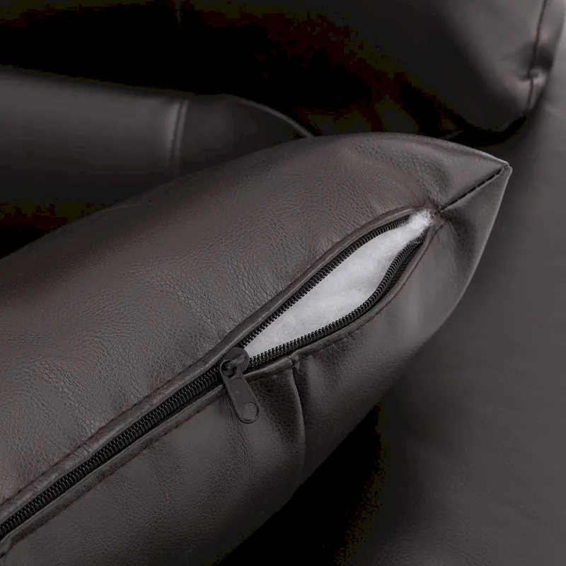 Upholstered Living Room Set, 4 Pieces - Faux Leather Chair, Loveseat, sofa with Ottoman