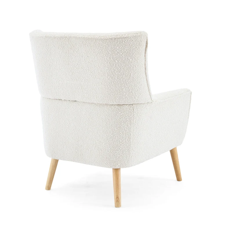 Almond Boucle Tufted Back Accent Chair by Christopher Knight Home