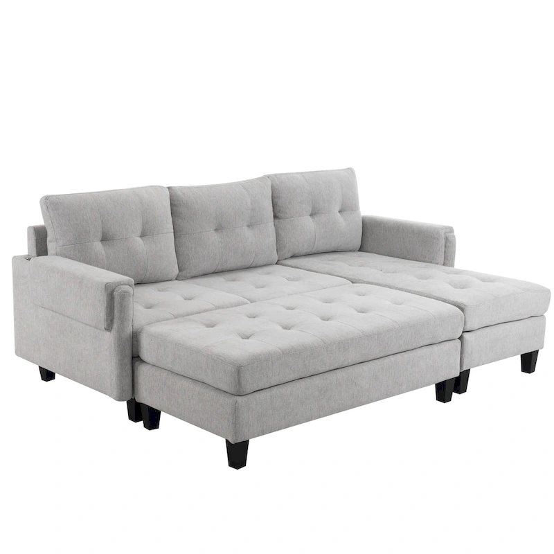 83.4inch L-shaped Sofa Sectional Couch Sofa Bed
