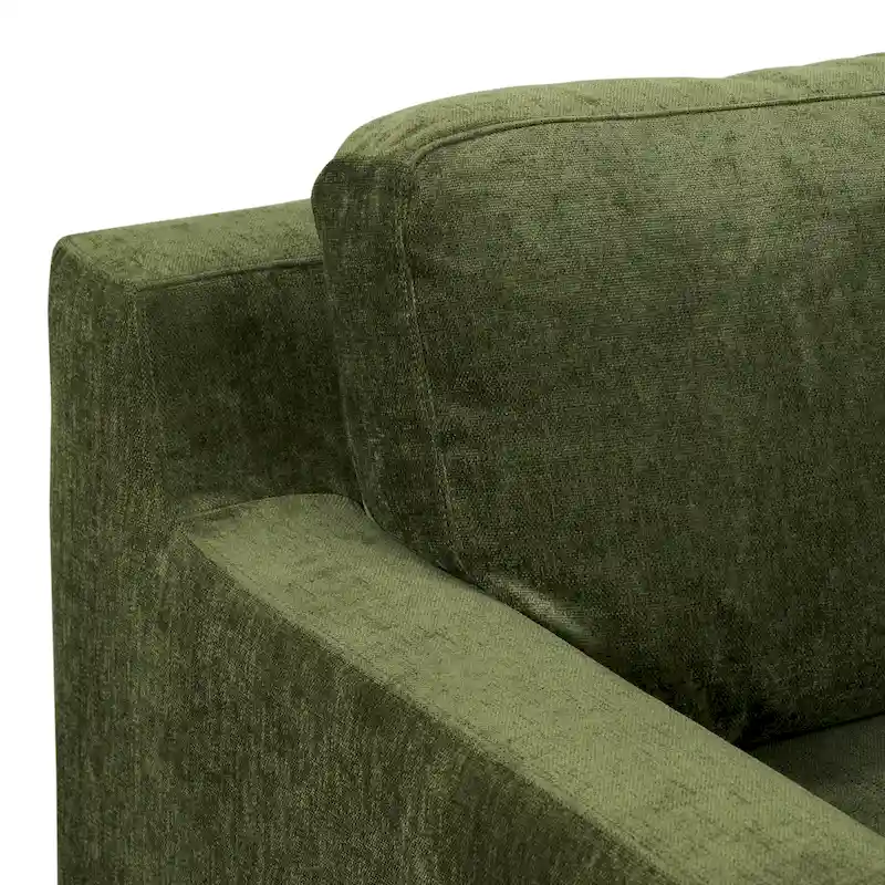 Poly & Bark Zyon 90 Sofa in Distressed Green Velvet
