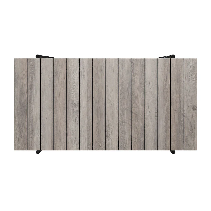 Farmhouse Steel 2-Piece Coffee Table Set with Shelf