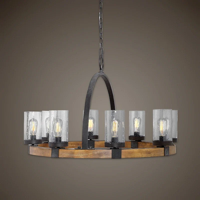 Uttermost Atwood Weathered Bronze 8-light Pendant