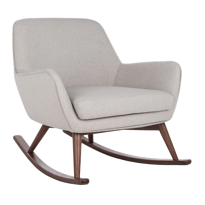 SAFAVIEH Couture Breeda Mid-Century Rocking Chair - 32Wx37Dx32H