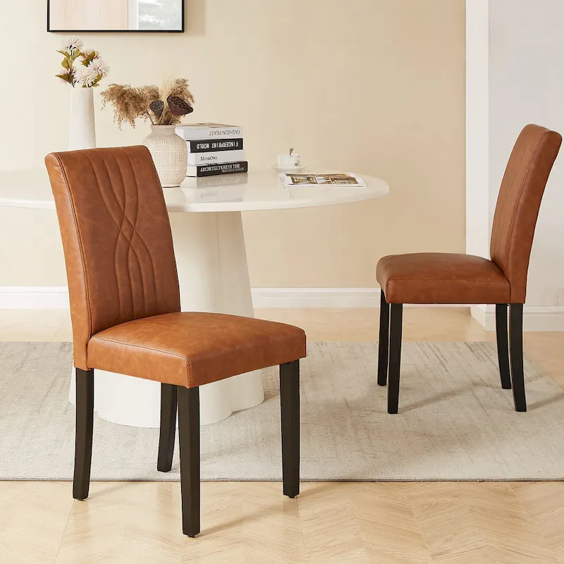 VECELO Upholstered Dining Chairs Set of 2/4/6, Fabric Dining Room Kitchen Side Chair, Parson Dining Chairs