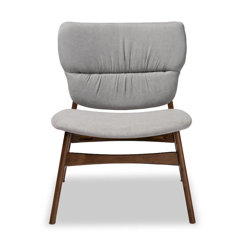 Benito Mid-Century Modern Transitional Fabric and Wood Accent Chair