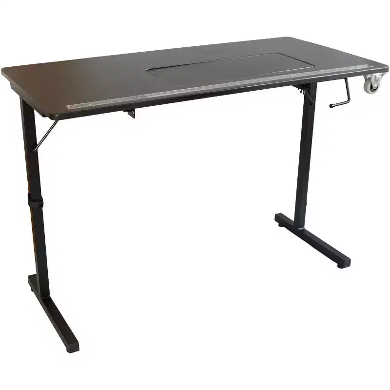 SewingRite SewStation 101 Portable Folding Sewing Table with Steel Legs, Black - Perfect for Home, Office and Business