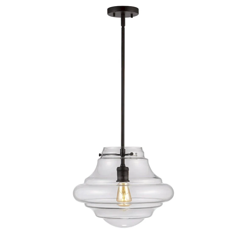 SAFAVIEH Lighting Kyrah Oil Rubbed Bronze Led Adjustable Pendant - 15  W x 15  L x 20.5-50.5  H