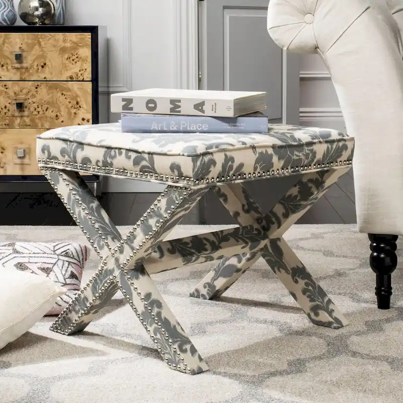 SAFAVIEH Shavonne X-Bench Ottoman