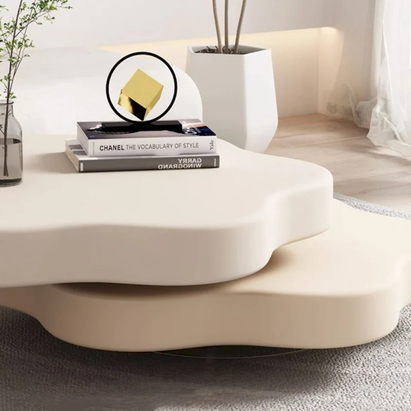 JASIWAY Modern Creative Cloud Rotating Coffee Table