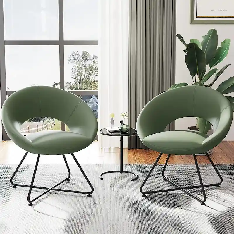 Green Velvet chair,velvet accent chair for Living Room Bedroom Office Leisure Upholstered Single Sofa