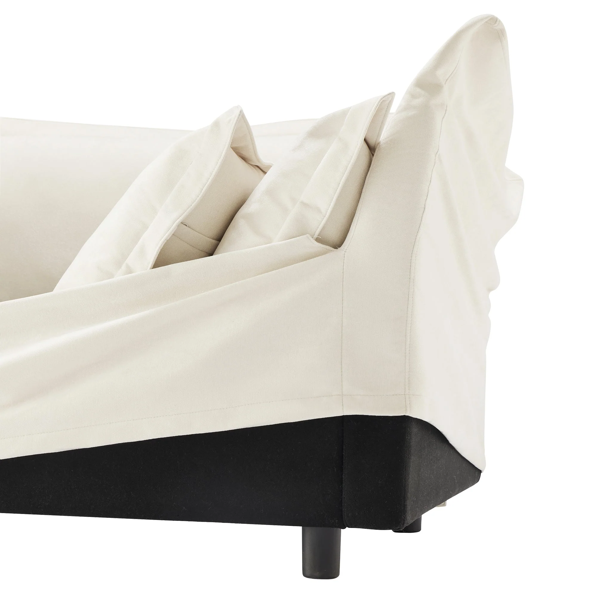 Walker Edison | Slip-covered Deep Seat Comfy Accent Chair