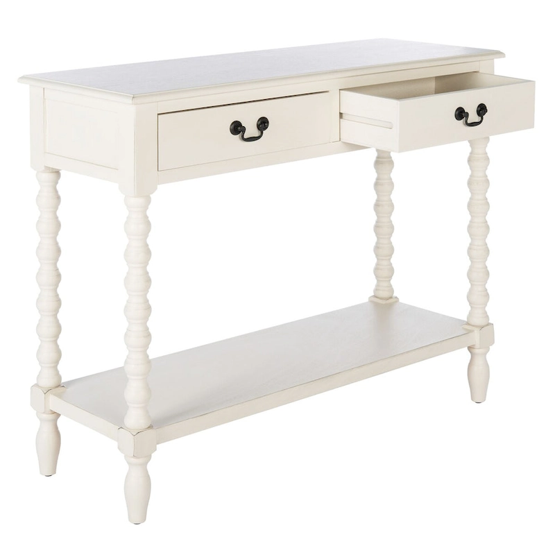 SAFAVIEH Henretta 2-Drawer Console Table - 35.5  W x 13  L x 29.5  H - 35.5  W x 13  L x 29.5  H - 36Wx13Dx30H
