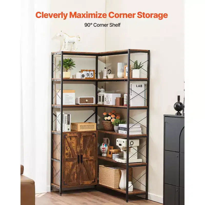 6-Tier Corner Bookshelf